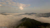 2018年7月16日，航拍的贵州省从江县天鹅山云海景观。