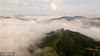 2018年7月16日，航拍的贵州省从江县天鹅山云海景观。