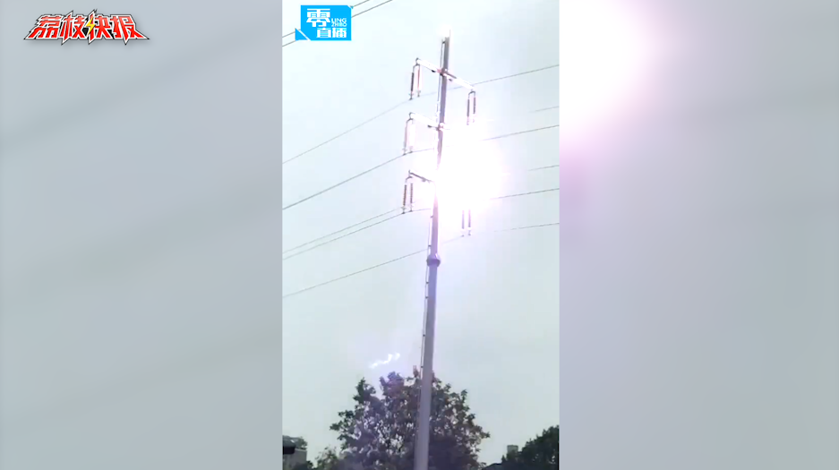 男子爬上高压电塔 挥舞衣服瞬间毙命