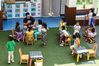 Guo Xinwang talks with children at the Xiaoxihu kindergarten in Nanjing, capital of east China's Jiangsu Province, Sept. 6, 2018. Guo, born in 1993 and graduated from the Jiangsu Normal University, became the first and only male teacher of the Xiaoxihu kindergarten three years ago. There are 400 plus male teachers in Nanjing nowadays, up to three percent of the whole teachers working in kindergartens. (Xinhua/Li Bo) 