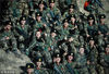 2019年1月5日，甘肃金昌，武警甘肃总队参训官兵在30公里徒步行军中翻山越岭。