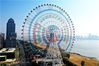 2019年10月18日，江西南昌，百米巨幅VR主题造型装饰“南昌之星”摩天轮。