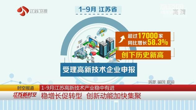 1-9月江苏高新技术产业稳中有进