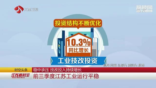 稳中承压 技改投入持续增长 前三季度江苏工业运行平稳