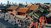 2019年10月5日，历经六个月的精密施工，沈阳故宫太庙建筑群修缮工程竣工，并再次与游人见面。在完成这最后一块“拼图”后，沈阳故宫实现了100%对游客开放。沈阳/视觉中国

