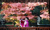 2019年12月2日，初冬时节，江苏省扬州市何园景区的枫叶渐红，满树枫叶随风摇曳，透露别样风情，五彩缤纷的“枫景”成为冬天一道美丽风景，吸引了众多游客前来观赏。孟德龙/视觉中国