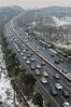 2019年2月10日，大批车辆行驶在南京二桥高速公路上，绵延数公里。当日是中国春节假期最后一天，各地迎来返程高峰。