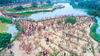 2019年2月10日，在佛山市南海区狮山镇的南国桃园风景区，数百株桃花盛开，吸引大批市民前来赏花游玩。