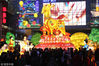 2018年3月2日，沈阳市民在中街豫龙城元宵节灯会上观看花灯。黄金崑/视觉中国