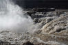 2019年2月5日，山西临汾，在山西吉县拍摄的奔腾咆哮的黄河壶口瀑布。