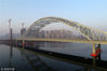 2019年2月4日，湖北襄阳，六两河大桥静静地卧在唐白河上。