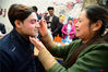 International students from Jiangsu University of Science and Technology visit a theater in Yangjiamen community in Zhenjiang City, Jiangsu Province, March 24, 2019.
The students learned about drama masks and performances in the tour to deepen their knowledge of Chinese opera and culture ahead of the World Theatre Day, celebrated on March 27.