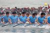 Contestants paddle during a dragon boat race on a canal in Huai'an, east China's Jiangsu Province, May 11, 2019. (Xinhua/He Jinghua)