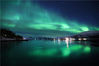 2019年5月22日讯（具体拍摄时间不详），挪威特罗姆瑟，在当地拍摄的北极光，绿光浮动宛若幻境。