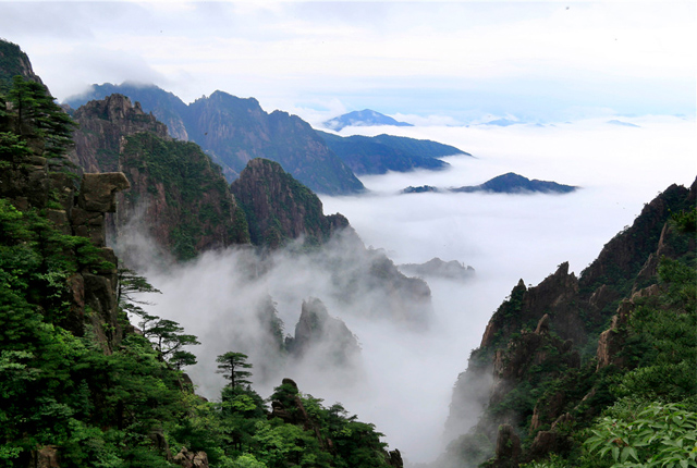 安徽黄山：雨后西海大峡谷云海弥漫如仙境