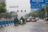 2019年7月13日早晨，南昌市降暴雨，红谷滩新区绿茵路部分路段积水严重。