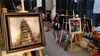 2019年7月13日，北京，微软人工智能小冰在中央美术学院美术馆举办“个人绘画展”，这是国内首个人工智能的个人画展。