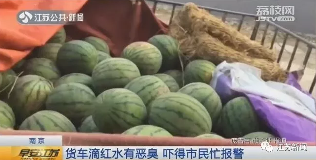 路边货车不停滴下红色液体，还散发恶臭！难道是…大妈吓得报警！