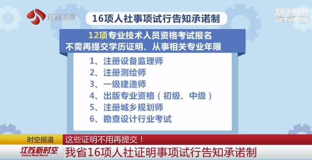 这些证明不用再提交！我省16项人社证明事项试行告知承诺制