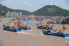 2019年9月16日，浙江宁波象山，大马力钢质渔船奔赴东海。