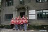 Student volunteers pose for photos in front of the office of the newly-established International Academy of Red Cross and Red Crescent in Suzhou University in Suzhou, east China's Jiangsu Province, Aug. 31, 2019. The International Academy of Red Cross and Red Crescent jointly established by Red Cross Society of China and Suzhou University opened on Saturday. The academy will set up humanitarian disciplines including emergency management, disaster medical science, first-aid medical science, and community development, building the base for talent training and humanitarian cultural communication. (Xinhua/Liu Yongzhen)