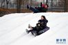 1月11日，游人在嘉年华活动中体验“雪上飞碟”。 1月3日至2月16日，第五届欢乐水魔方冰雪嘉年华在北京欢乐水魔方嬉水乐园举办。游客可在2万多平方米的园区内，体验超级滑道、城堡式冰滑梯、雪上飞碟、雪上坦克等20余种冰雪游乐项目。 新华社发（任超 摄）