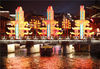 亮灯后，南京夫子庙景区灯火璀璨、美轮美奂。