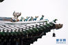 1月5日拍摄的平遥古城迎薰门城楼的外檐斗拱。新华社记者 詹彦 摄