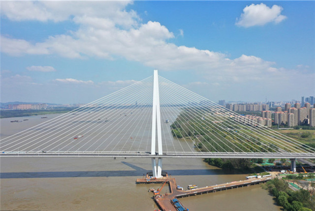 江苏南京：长江第五大桥荷载试验通过 大桥建设再获阶段性胜利