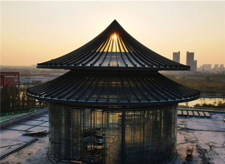 江苏扬州：中国大运河博物馆揭开面纱 预计2021年年中完工