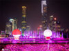  2020年11月18日，广东广州，2020广州国际灯光节开幕，在海心沙展场晚上八点音乐喷泉开启。
