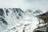 这是3月26日拍摄的肃南巴尔斯雪山生态旅游景区一景（无人机照片）。新华社记者 范培珅 摄