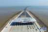 　3月30日拍摄的青岛胶州湾大桥胶州连接线胶州南出口（无人机照片）。  新华社发（王海滨 摄）