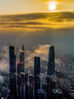 2020年2月25日早晨广西南宁市东盟商务区云雾缭绕，犹如仙境。