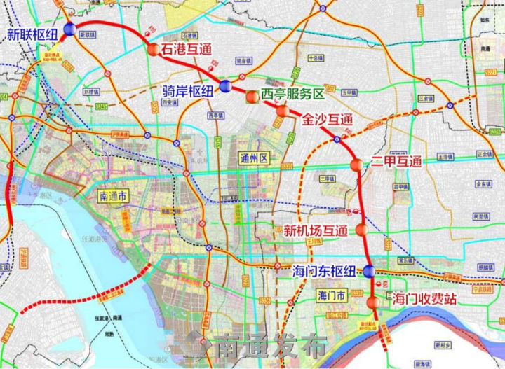 江苏   通锡高速公路海门至通州段是江苏省高速公路网规划(2017-2035