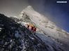 Members of a Chinese surveying team head for the summit of Mt. Qomolangma on May 27, 2020. (Xinhua/Tashi Tsering)