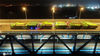 2020年5月28日晚，参与荷载试验的重型卡车排列在沪通长江大桥上。36辆重型卡车和两列共65节火车参与世界最大跨度公铁两用钢拱桥——沪通长江大桥天生港航道桥的荷载试验。5月29日2时50分完成全部测试，至此，沪通长江大桥荷载试验全部完成。
