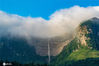 2020年6月25日，穿云直下的重庆市南川区龙崖城飞瀑。