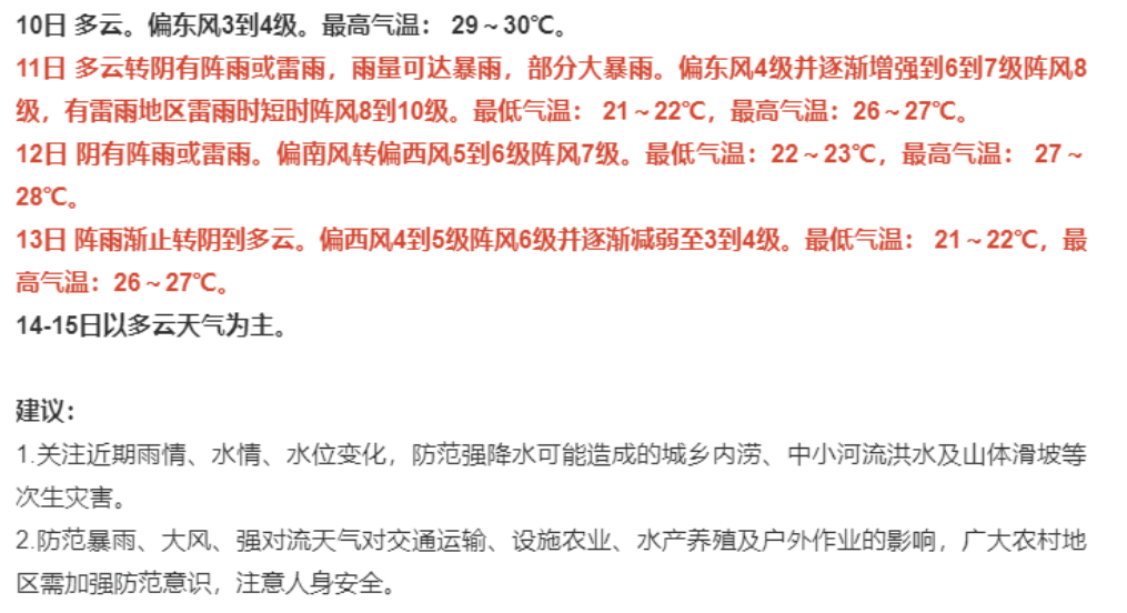 暴雨■强降水继续！淮安市发布暴雨黄色预警