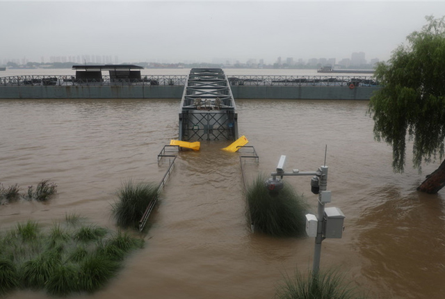 南京长江水位超警戒水位1.02米 长江大通流量已超过1998年最大值
