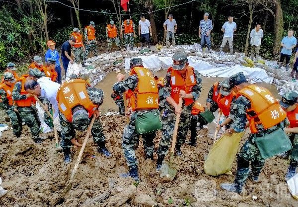 投入|武警江苏总队官兵紧急投入长江支流抗洪抢险|荔枝军事