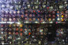 2020年7月4日，拍摄的江苏金湖县城黎城市场大排档五彩缤纷夜市（无人机照片）。来源：IC photo 汤德宏/IC photo

