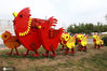 2020年8月10日，吉林省长春市，第19届长春农博会，独具特色的农业雕塑。

