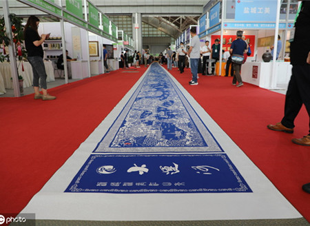 “大运河百米长卷 ”在南京新庄国展亮相堪称经典