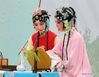 Young contestants perform Kunqu, one of the oldest forms of Chinese opera, during a contest at Huqiu scenic area in Suzhou, east China's Jiangsu Province, Sept. 12, 2020. A Kunqu contest for children was held here on Saturday. (Photo by Hang Xingwei/Xinhua)