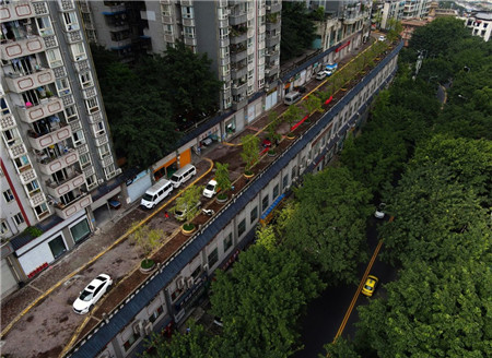 不愧为8D魔幻城市！重庆现楼顶公路 6楼屋顶上跑汽车