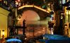 Photo taken on Sept. 27, 2020 shows a canal amid decorative illuminations in the ancient town of Zhouzhuang in Kunshan, east China's Jiangsu Province. (Xinhua/Yang Lei)