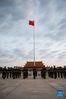 A flag-raising ceremony to celebrate the 72nd anniversary of the founding of the People's Republic of China is held at the Tian'anmen Square in Beijing, capital of China, Oct. 1, 2021. (Xinhua/Chen Zhonghao)