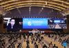 A representative speaks via video during the opening ceremony of the 15th meeting of the Conference of the Parties to the UN Convention on Biological Diversity (COP15) in Kunming, southwest China's Yunnan Province, Oct. 11, 2021. COP15 kicked off in Kunming on Monday. (Xinhua/Jin Liwang)