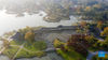 Aerial photo taken on Oct. 31, 2021 shows the autumn scenery of the Slender West Lake scenic spot in Yangzhou, east China's Jiangsu Province. (Photo by Qi Liguang/Xinhua)